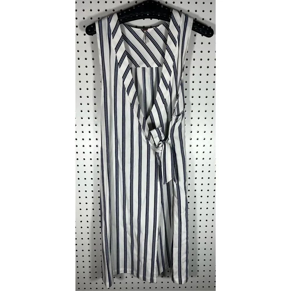 Free People striped wrap dress size S
